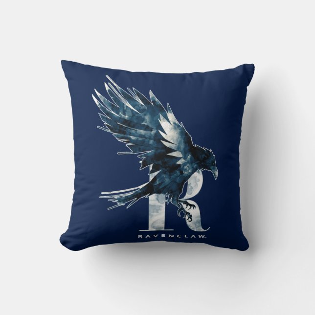 Harry Potter | RAVENCLAW™ Raven Watercolor Kudde (Framsida)