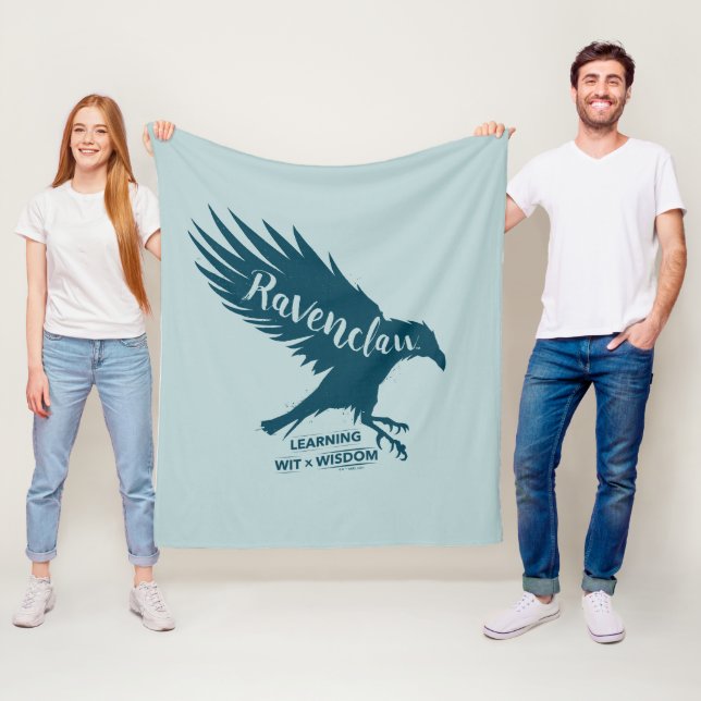 Harry Potter | RAVENCLAW™ Silhouette Typografi Fleecefilt (På plats)