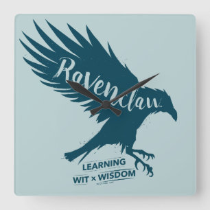Harry Potter RAVENCLAW™ Silhouettetypografi Fyrkantig Klocka
