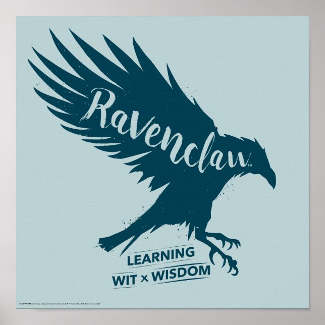Harry Potter | RAVENCLAW™ Silhuett Typografi Poster (Framsidan)