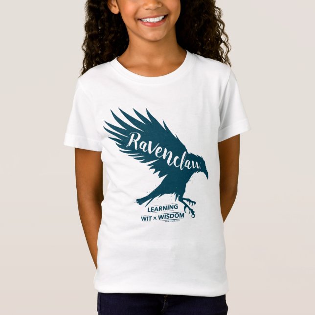 Harry Potter | RAVENCLAW™ Silhuett Typografi Tee Shirt (Framsida)