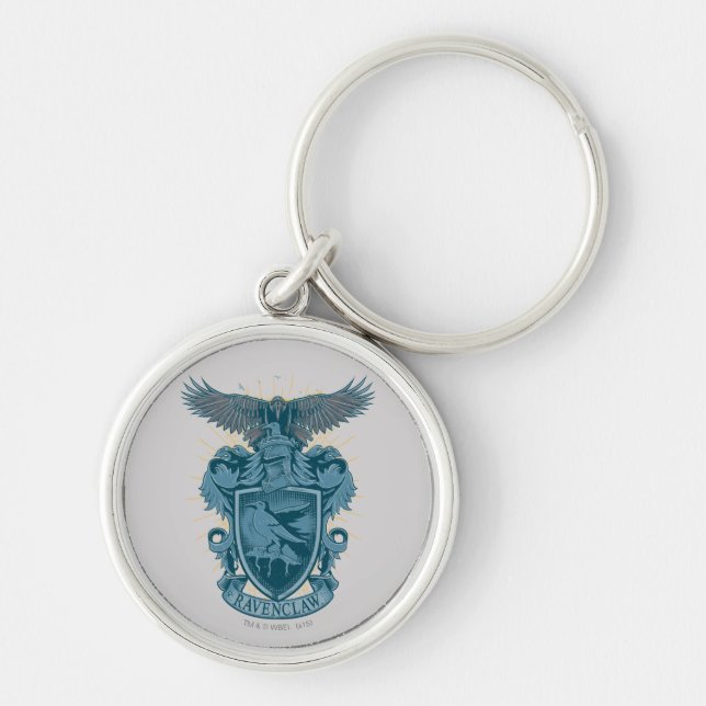 Harry Potter | Ravenclaw Vapensköld Rund Silverfärgad Nyckelring (Framsidan)
