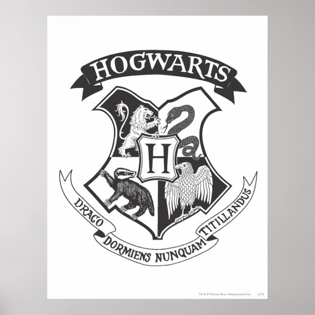 Harry Potter | Retro Hogwarts-vapen Poster (Framsidan)