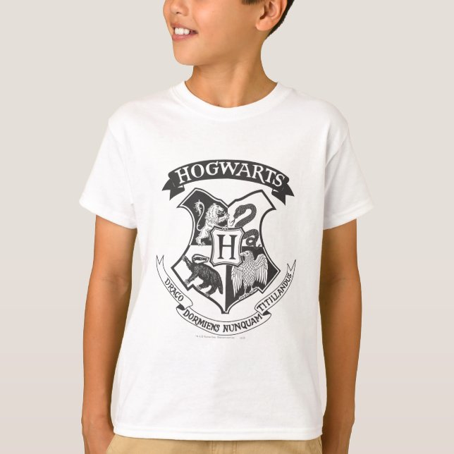Harry Potter | Retro Hogwarts-vapen Tee Shirt (Framsida)