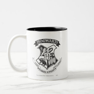 Harry Potter Retro Hogwarts-vapen Två-Tonad Mugg
