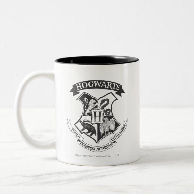 Harry Potter | Retro Hogwarts-vapen Två-Tonad Mugg (Vänster)