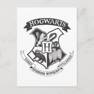 Harry Potter   Retro Hogwarts-vapen Vykort