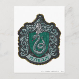 Harry Potter   Retro mäktig Slytherin-vapen Vykort