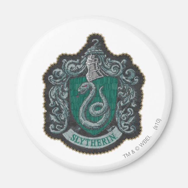 Harry Potter | Retro Mighty Slytherin Vapensköld Magnet (Framsidan)