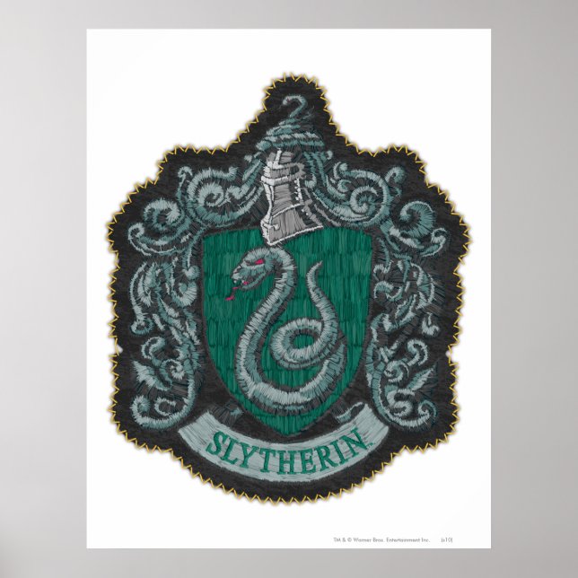 Harry Potter | Retro Mighty Slytherin Vapensköld Poster (Framsidan)