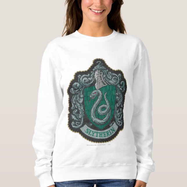 Harry Potter | Retro Slytherin-vapen T Shirt (Framsida)