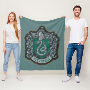 Harry Potter Retro stor Slytherin emblem Fleecefilt