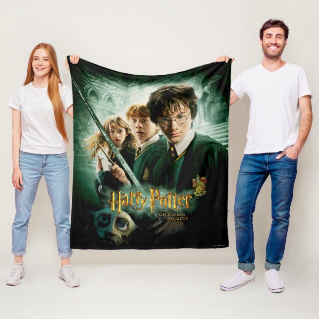Harry Potter Ron Hermione Dobby Group Shot Fleecefilt (På plats)