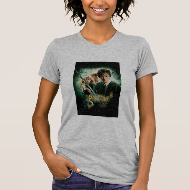 Harry Potter Ron Hermione Dobby Gruppskott Tee (Framsida)
