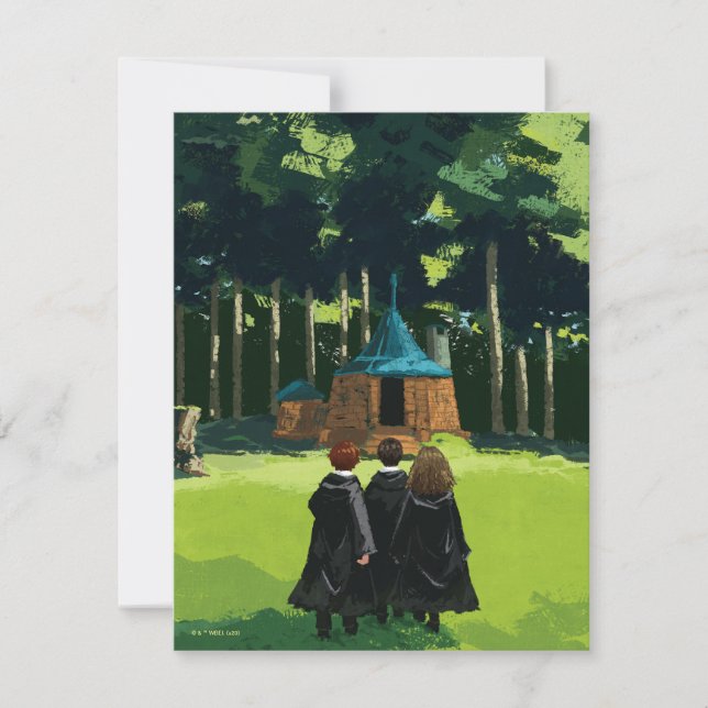 HARRY POTTER™, Ron och Hermione på Hagrids tarmhål Anteckningskort (Framsida)