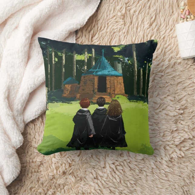 HARRY POTTER™, Ron och Hermione på Hagrids tarmhål Kudde (Filt)