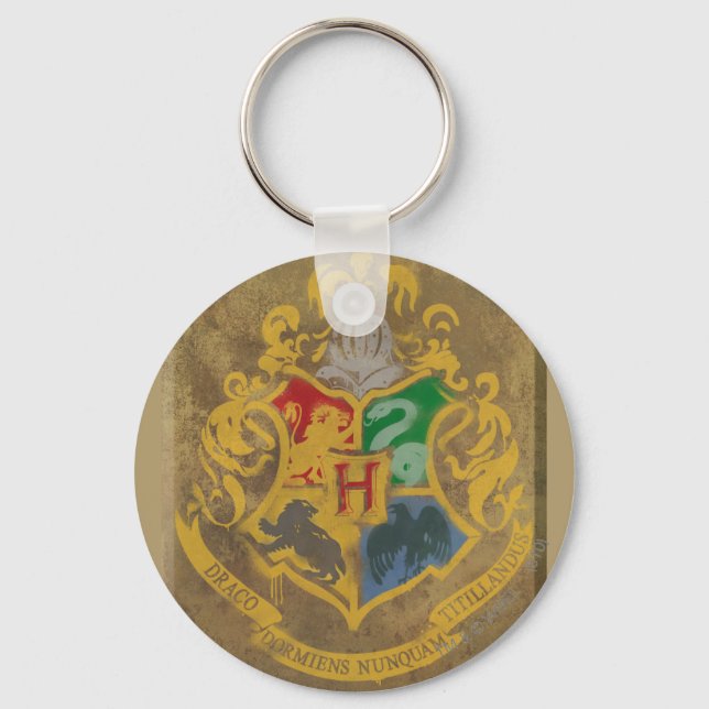 Harry Potter | Rustic Hogwarts Crest Nyckelring (Framsida)