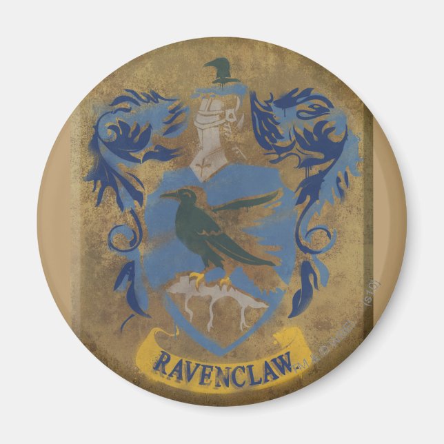 Harry Potter | Rustik målning av Ravenclaw Magnet (Framsidan)