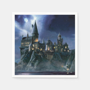 Harry Potter slott Månbelyst Hogwarts Pappersservett