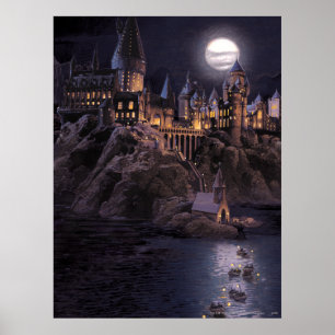 Harry Potter slott underbar sjö till Hogwarts Poster
