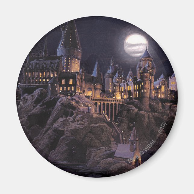 Harry Potter slottet | Stora sjön till Hogwarts Magnet (Framsidan)