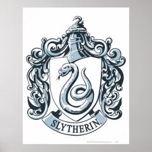 Harry Potter   Slyterin Vapensköld - isblått Poster
