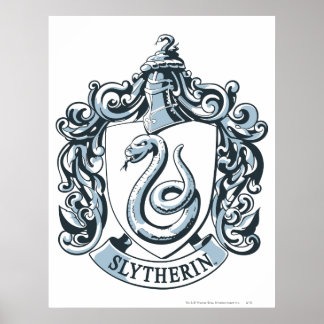 Harry Potter | Slyterin Vapensköld - isblått Poster