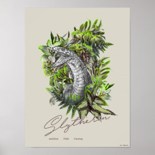 HARRY POTTER™ SLYTHERIN™ Blommigt Graphic Poster