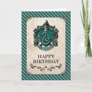 Harry Potter   Slytherin Glad födelsedag Kort
