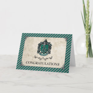 Harry Potter   Slytherin Grattis Kort