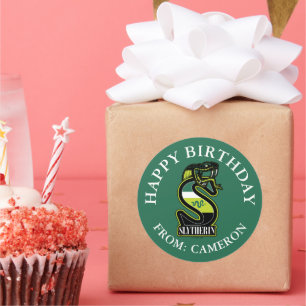 HARRY POTTER™   SLYTHERIN™ Grattis på födelsedagen Runt Klistermärke