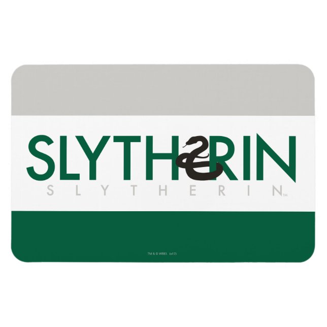 Harry Potter | Slytherin House Pride Logotyp Magnet (Horisontell)