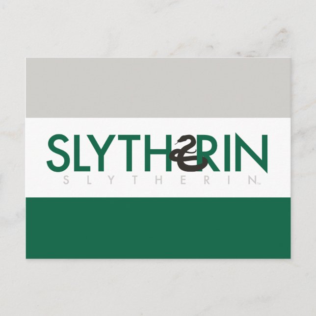 Harry Potter | Slytherin House Pride Logotyp Vykort (Framsida)