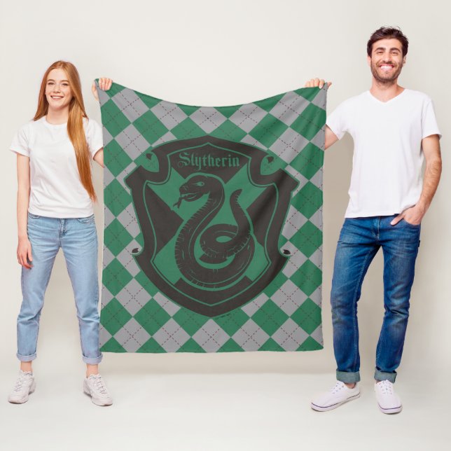 Harry Potter | Slytherin House Pride Vapensköld Fleecefilt (På plats)