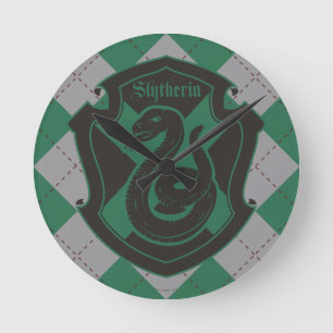 Harry Potter   Slytherin House Pride Vapensköld Rund Klocka