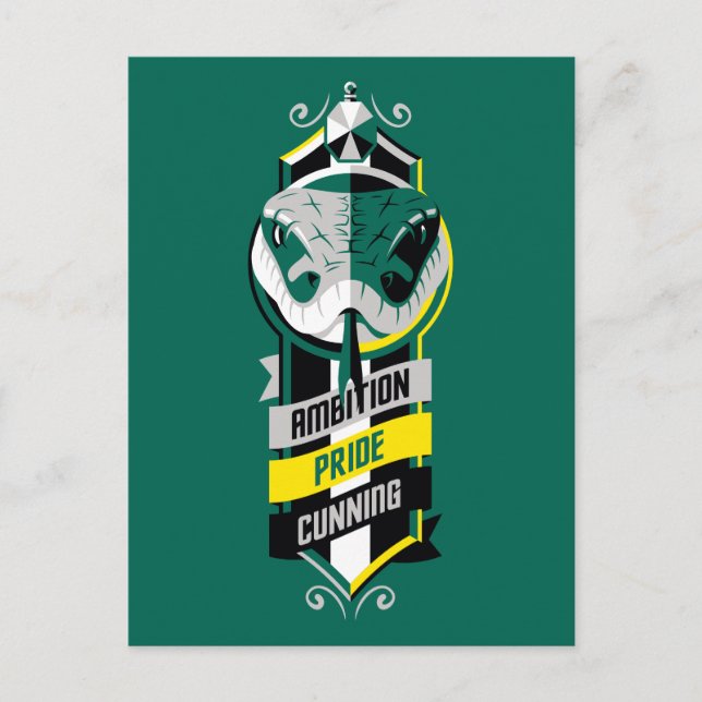 Harry Potter | SLYTHERIN™ Hus Egenskaper Sigill Vykort (Framsida)