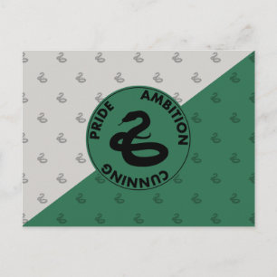 Harry Potter SLYTHERIN™ Husegenskaper Grafik Vykort