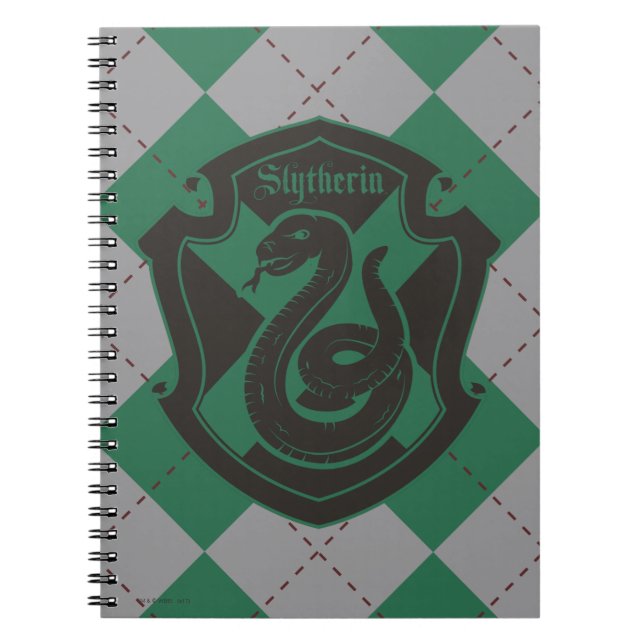 Harry Potter | Slytherin Husets Stolta Vapen Anteckningsbok Med Spiral (Framsidan)