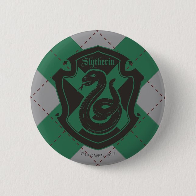 Harry Potter | Slytherin Husets Stolta Vapen Knapp (Framsida)