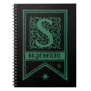 Harry Potter Slytherin Monogram Banner Anteckningsbok Med Spiral