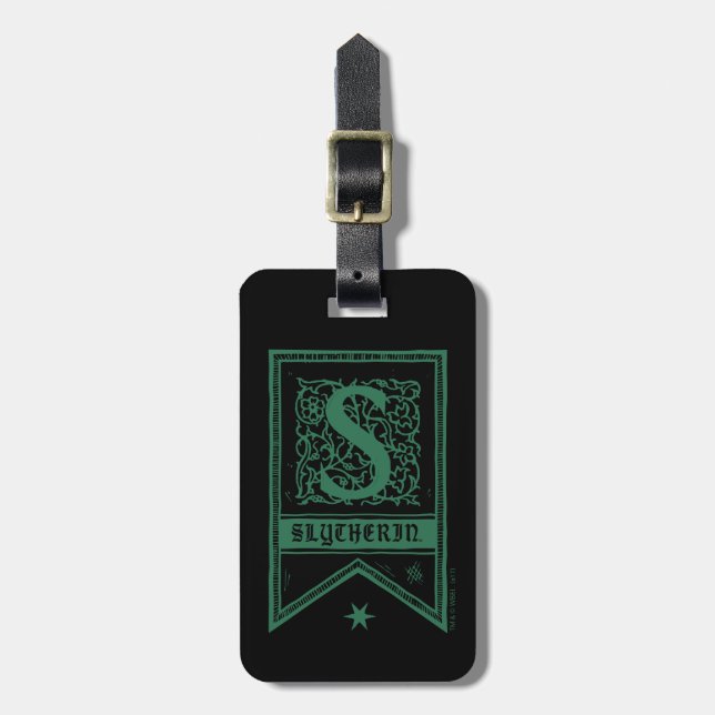 Harry Potter | Slytherin Monogram Banner Bagagebricka (Vertikal Framsida)
