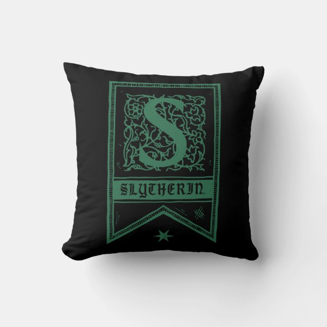 Harry Potter | Slytherin Monogram Banner Kudde (Framsida)