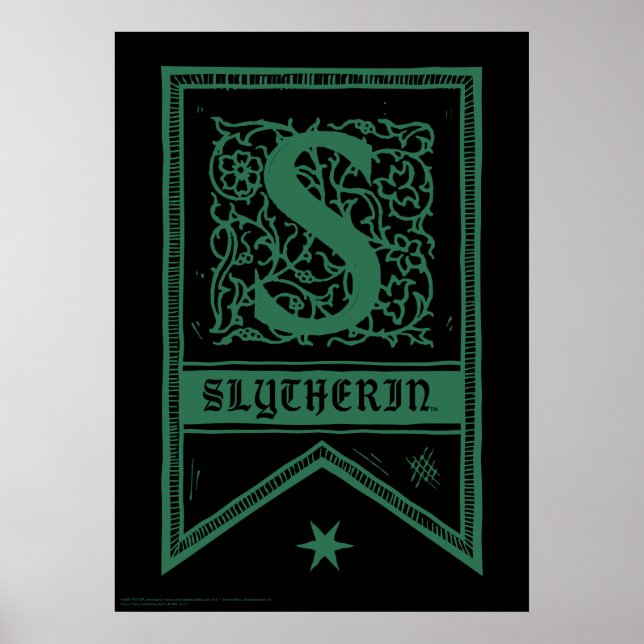 Harry Potter | Slytherin Monogram Banner Poster (Framsidan)