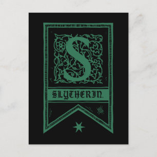 Harry Potter   Slytherin Monogrambaner Vykort
