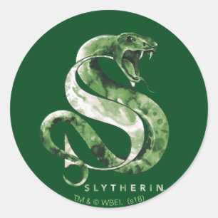 Harry Potter   SLYTHERIN™ Orm Vattenfärg Runt Klistermärke