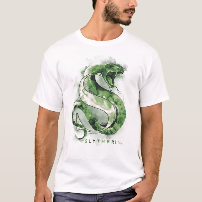 Harry Potter | SLYTHERIN™ Orm Vattenfärg Tee Shirt (Framsida)