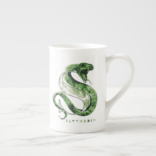 Harry Potter | SLYTHERIN™ ormvattenfärg Benporslin Mugg (Höger)