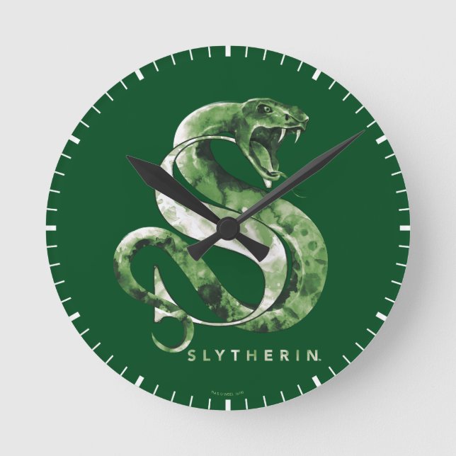 Harry Potter | SLYTHERIN™ ormvattenfärg Rund Klocka (Framsida)