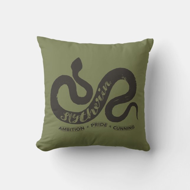 Harry Potter | SLYTHERIN™ Silhouette Typografi Kudde (Framsida)