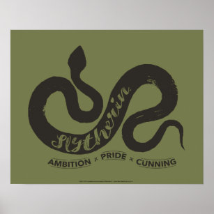 Harry Potter   SLYTHERIN™ Silhouette Typografi Poster